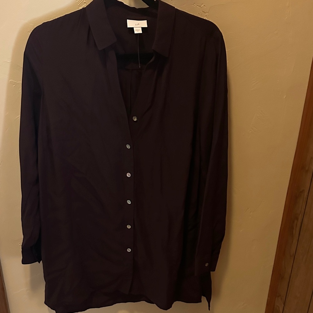 J. Jill Women's Button-Down Shirt - Deep Purple - Picture 3 of 4